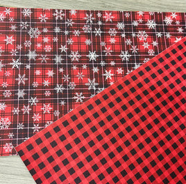 Double sided plaid snowflake