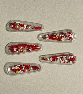 5 pack Santa shaker for snap clips