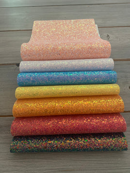 7 sheet premium chunky glitter set