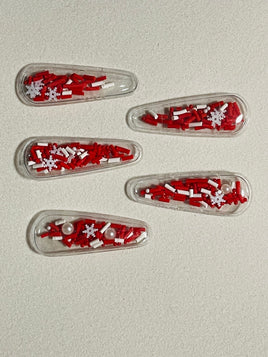 5 pack snowflake shaker for snap clips