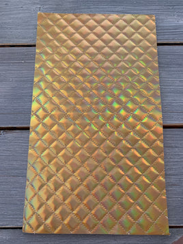 Thick holographic gold quilt