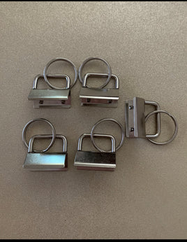 5- 1” silver key fob hardware