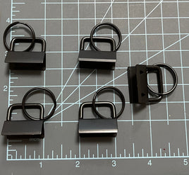 5- 1” matte black key fob hardware