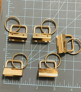 5- 1” gold key fob hardware